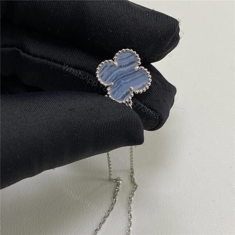 View 3 of Van cleef Arpels Vintage Alhambra Pendant Necklace Chalcedony VCARD34900
