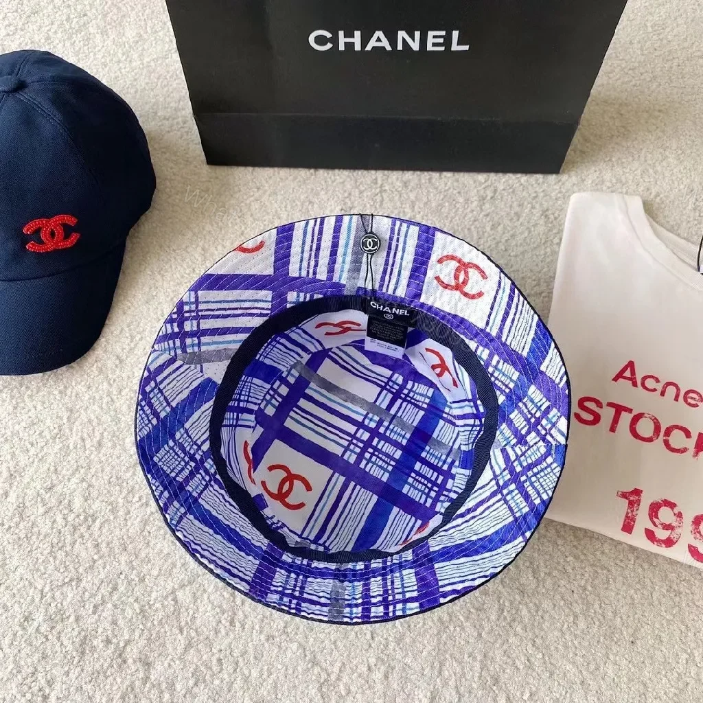 View 3 of Navy/Cotton-Blend Bucket Hat: Subtle Luxury, Everyday Shine