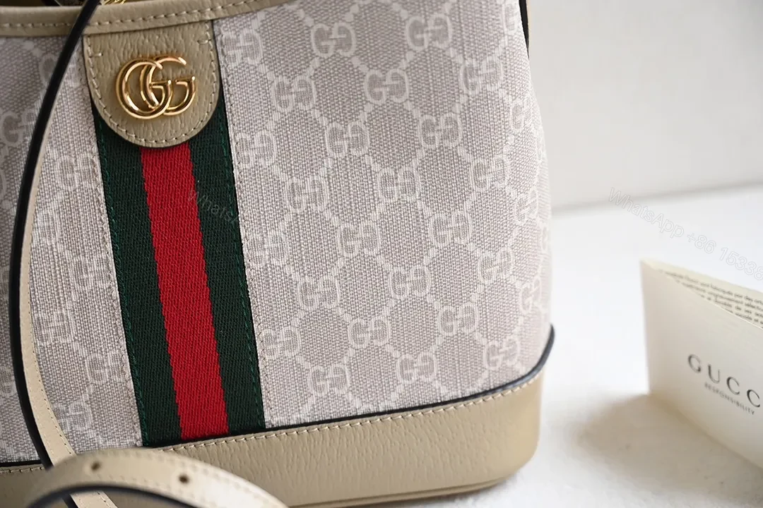 View 8 of Beige Canvas + Leather Tote: Structured Signature Everyday Luxury
