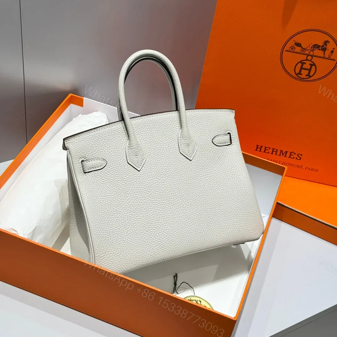 View 3 of HN 25CM BEIGE TOGO LEATHER GOLD HARDWARE