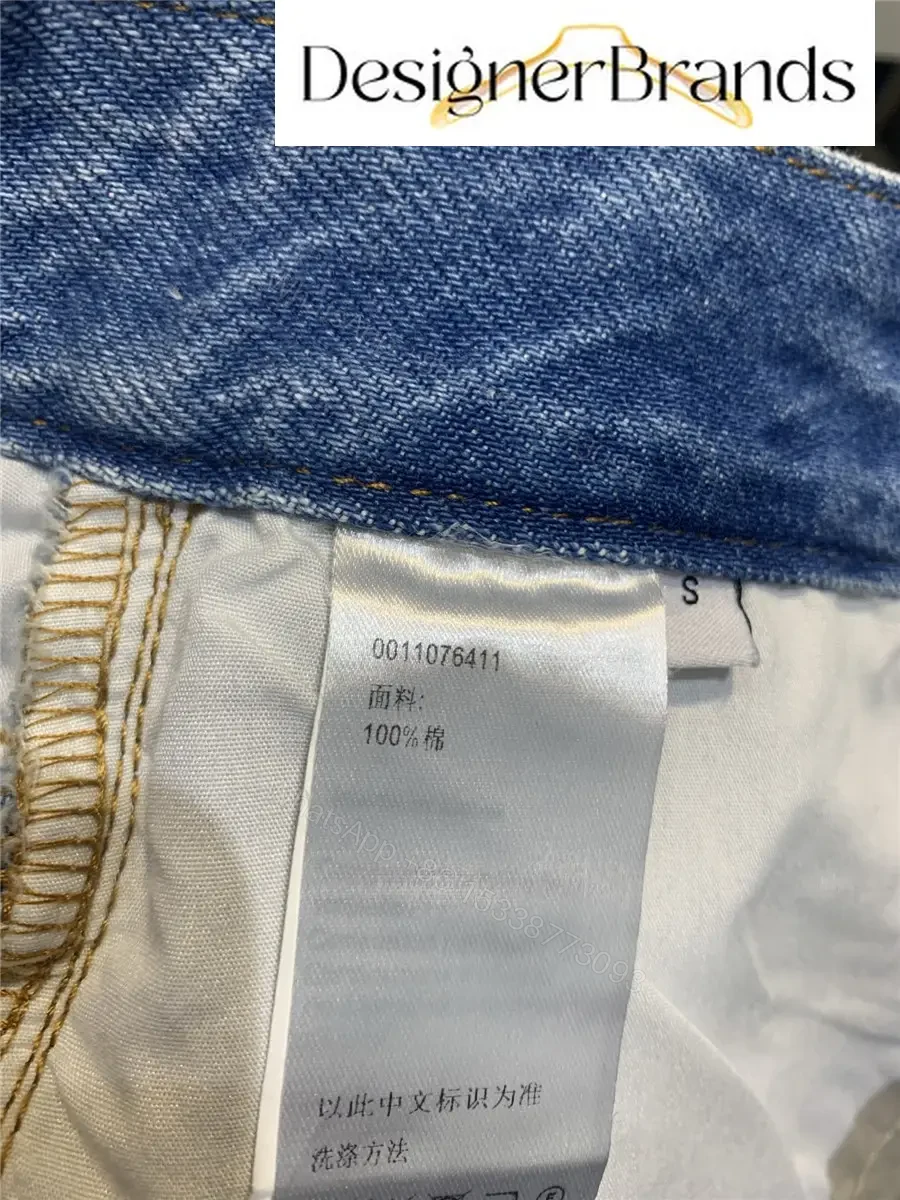View 9 of Loewe Light Blue Cotton Denim Shorts