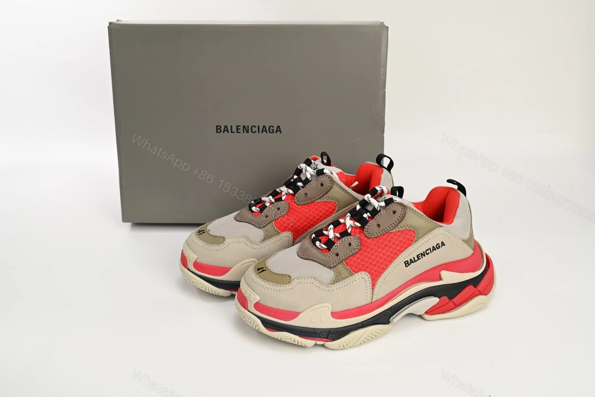 Balenciaga Triple S Red White Dark Grey 541624 W06E2 1863 — view 2