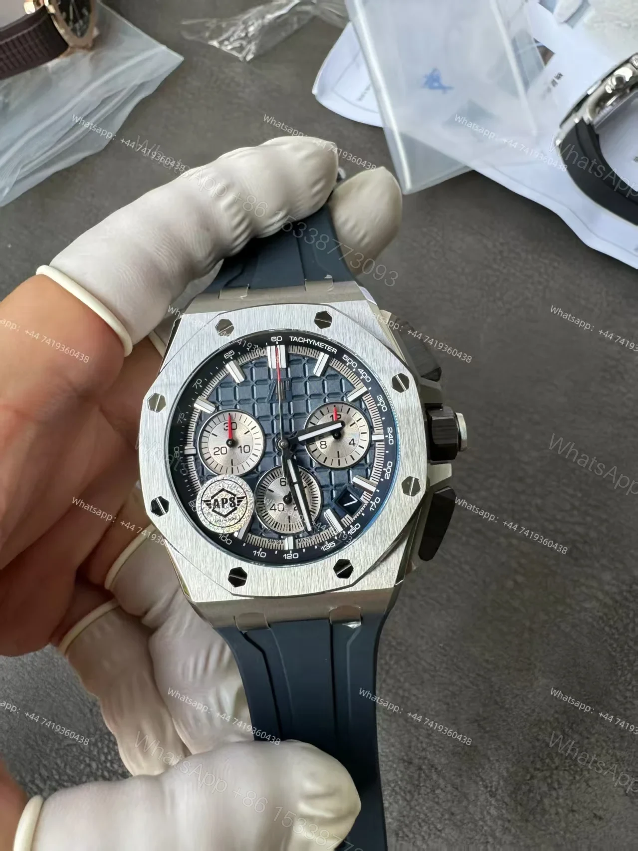 View 2 of Audemars Piguet Super Clone Royal Oak Offshore Blue Dial 26420 Chronograph 43mm