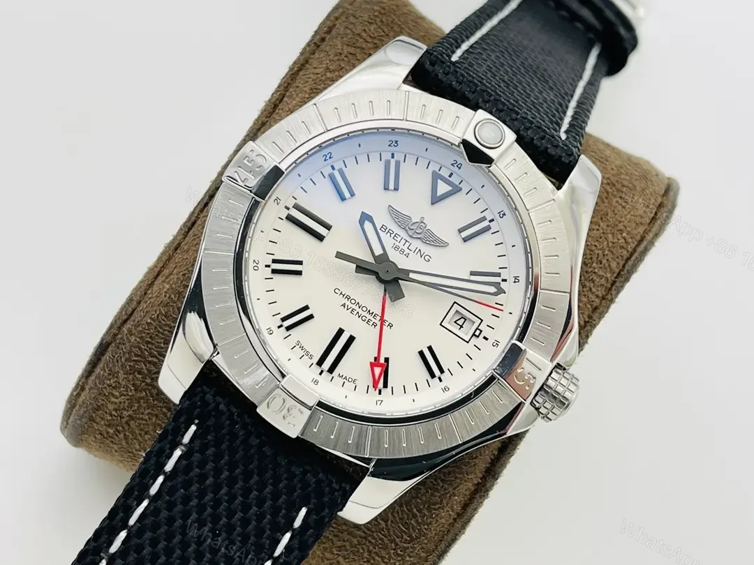 View 3 of Fake Breitling Colt 36 White Dial Premium Fabric Strap 36MM BREITLING-COLT-WHT-FAB-36