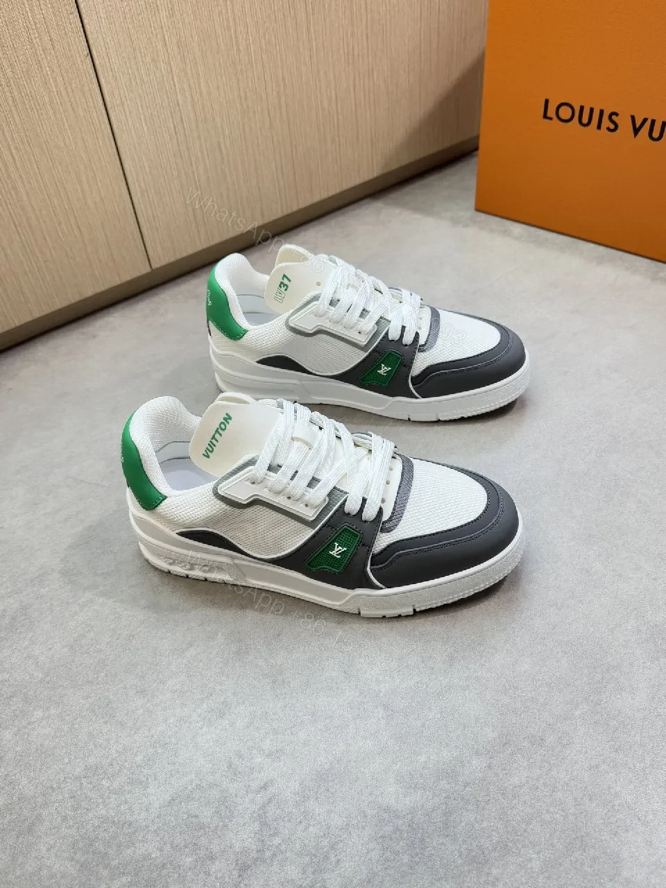 White Mesh + Leather High-Top + Designer-Inspired + Comfort Tech Sneaker — view 1