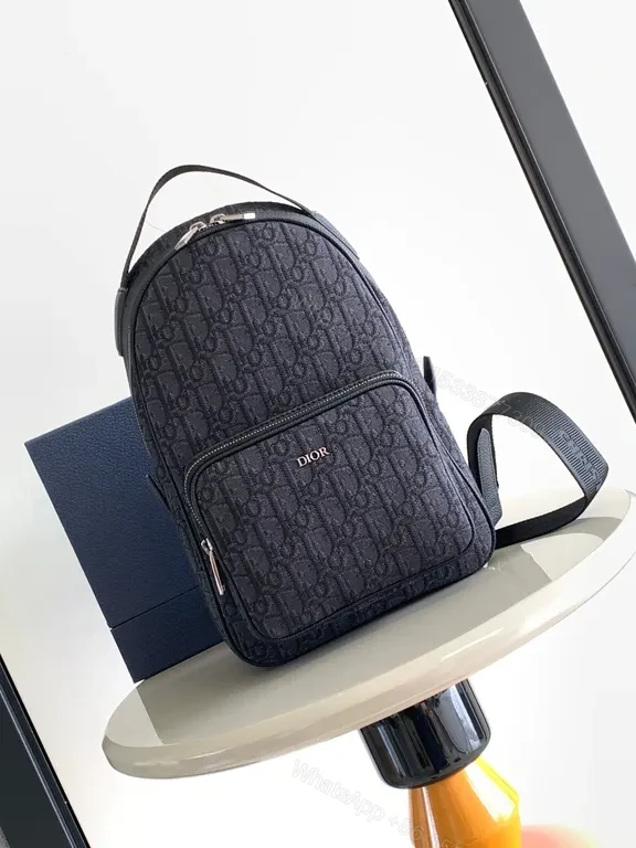 Navy Monogram Backpack: Couture Everyday Carry — view 1
