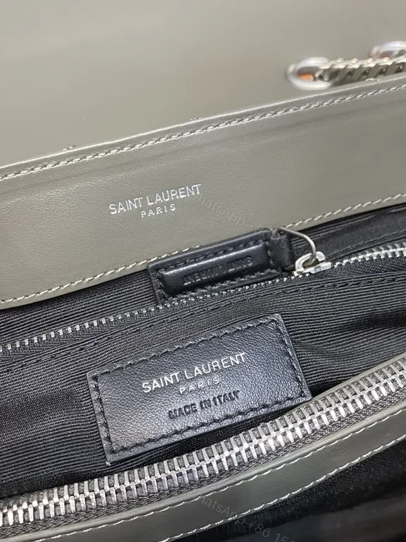 View 8 of Chevron MatelassÃ© Leather Shoulder Bag â€” Subtle YSL Sophistication