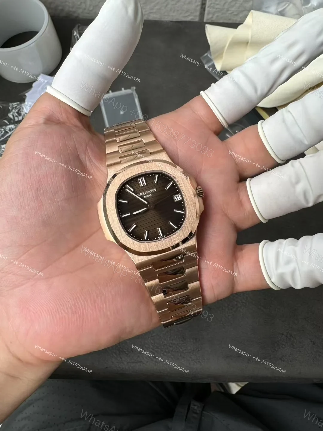 View 14 of Patek Philippe Super Clone Nautilus 5711 Rose Gold Brown Dial 40MM