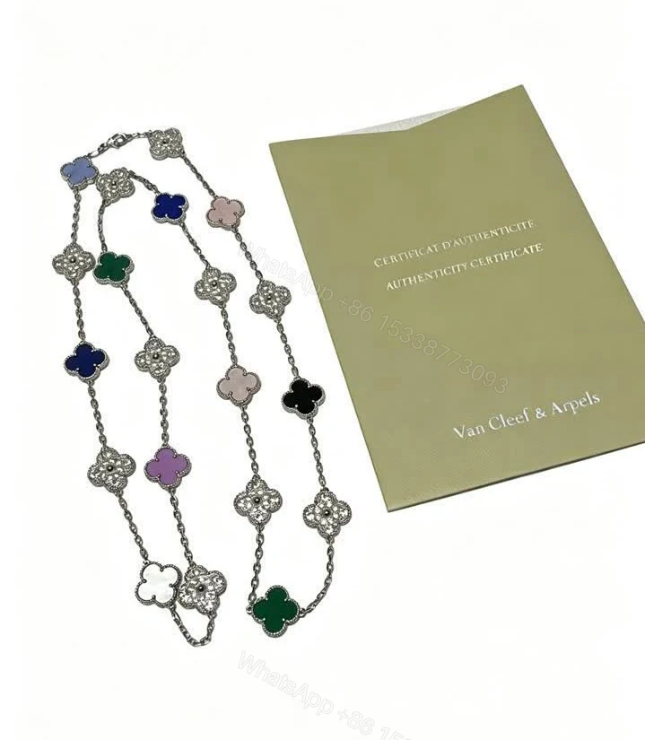 View 3 of Van Cleef Replica Vintage Alhambra 20-Motif Long Necklace