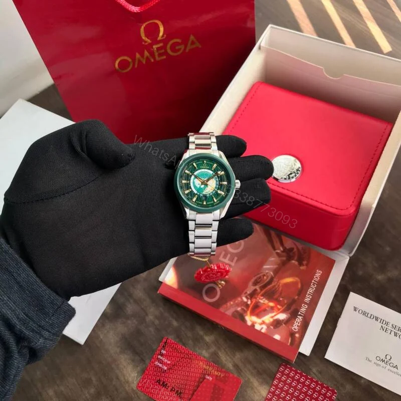View 6 of Omega Aquaterra Worldmap Seamaster Green Dial Automatic 40mm