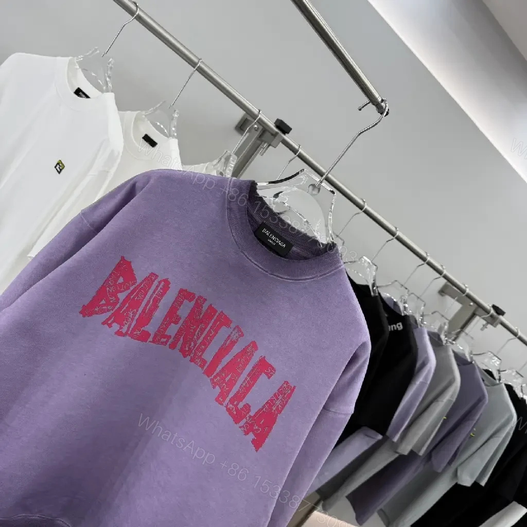 View 5 of Lavender Cotton-Blend Oversized Logo Hoodie, Luxe Streetwear