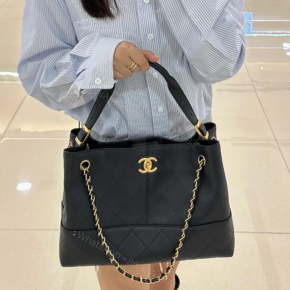 View 10 of Chanel 25A Hobo Bag Gold Tone Hardware Black 28Cm