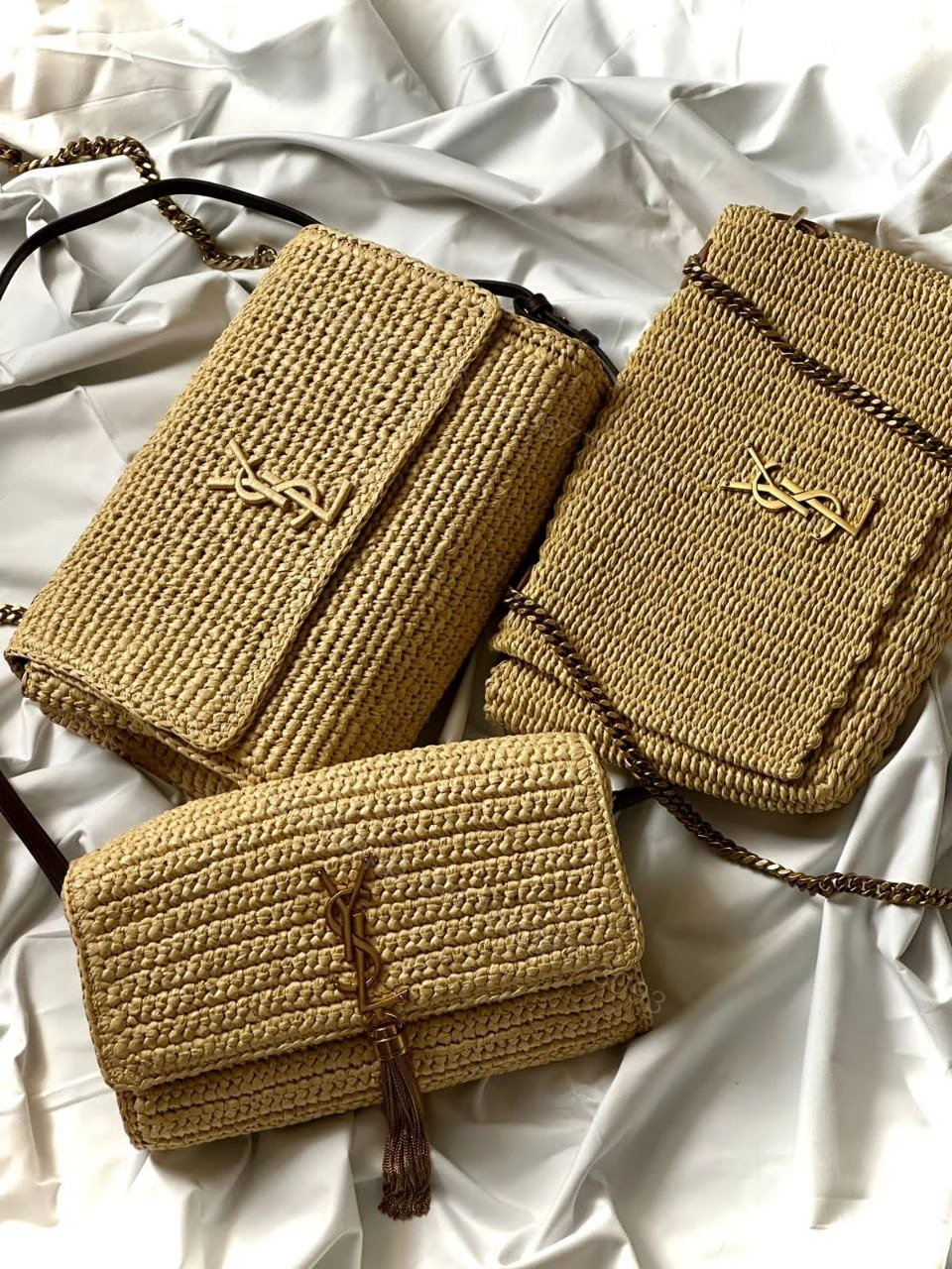 View 2 of Saint Laurent bag with Wicker Material