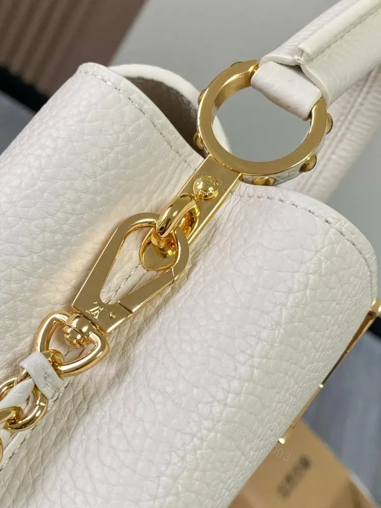 View 4 of Louis Vuitton LV Capucines Beige LV Pattern Purple 21cm