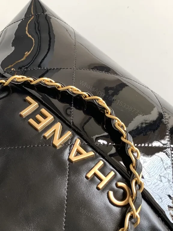 View 5 of Chanel-Inspired Quilted Drawstring Bag Duo + Gold Chains