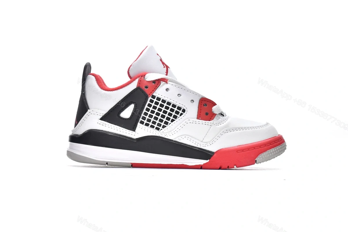 View 2 of Jordan 4 Kids Shoes Retro Fire Red (2020) BQ7669-160