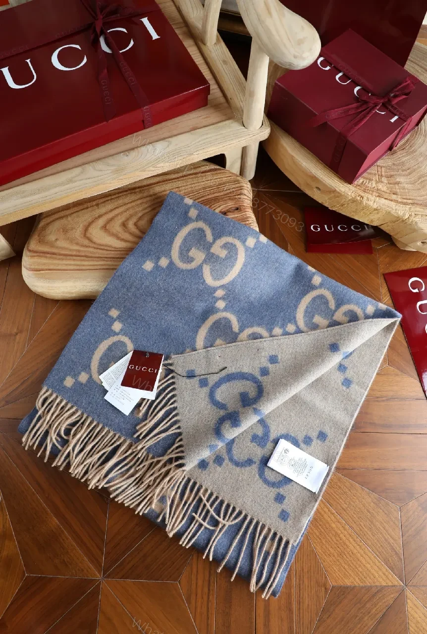 Patterned Elegance Soft-Luxe Scarf with Signature Fringe — view 1