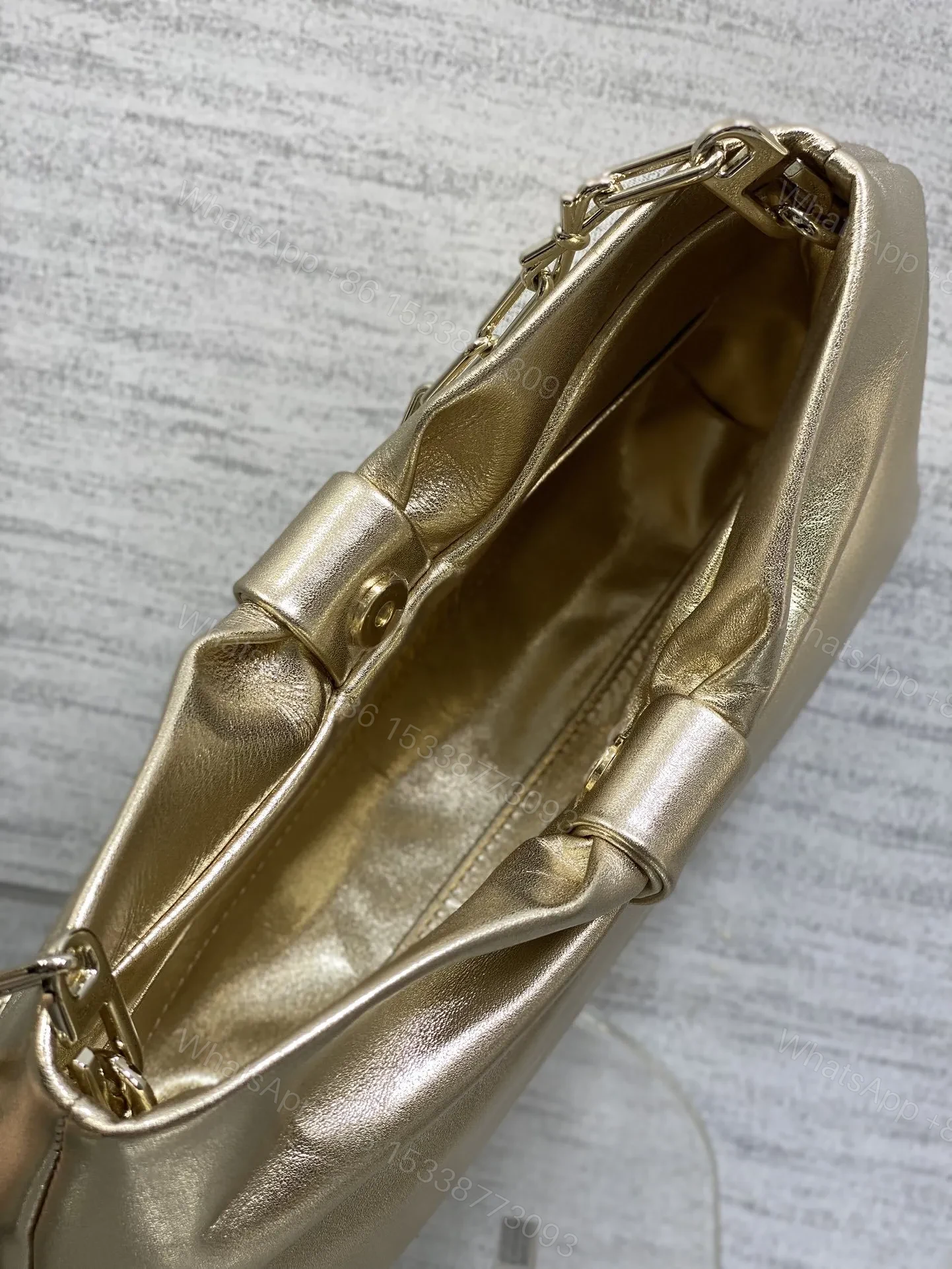 View 2 of Dior Bow Bag Gold Lambskin