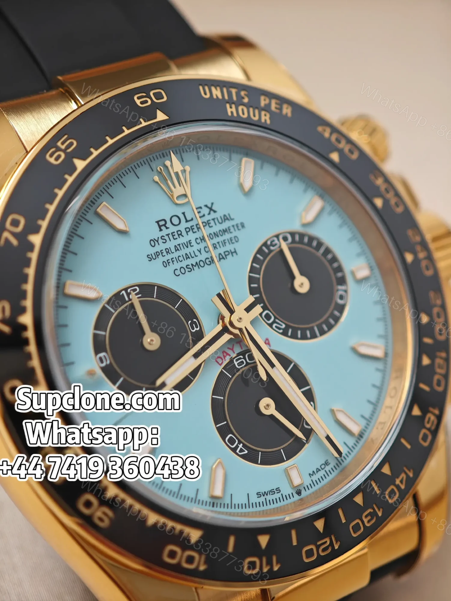 View 9 of Rolex Super Clone Daytona M126518LN-0014 Tiffany Blue Dial 4131 Movement