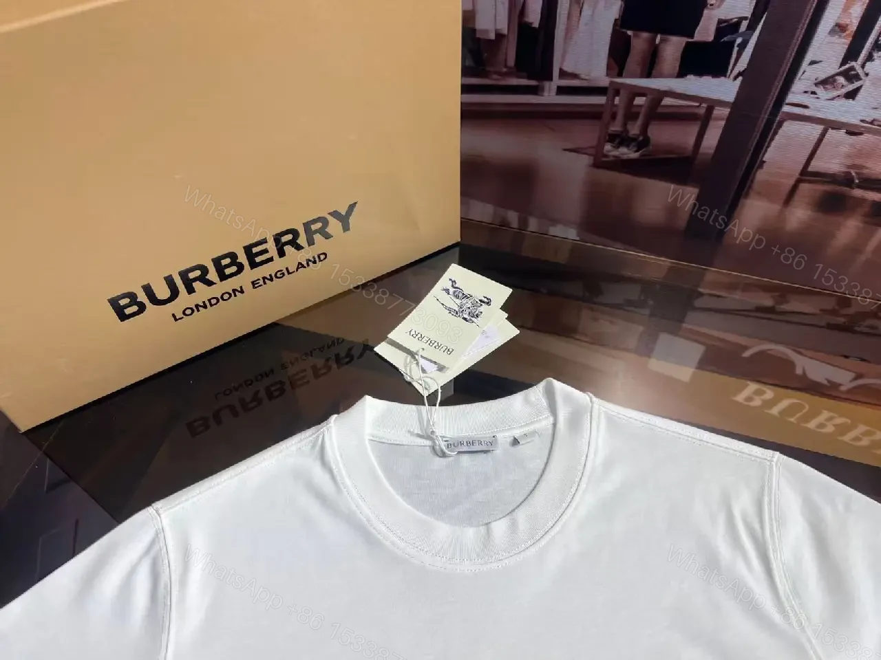 View 6 of Textured Cotton Everyday Tee: Luxe Subtle Logo, Soft Comfort