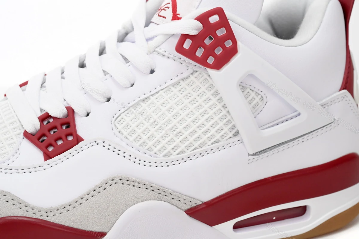 View 8 of Nike SB x Air Jordan 4 White Red DR5415-160 (Top Quality)