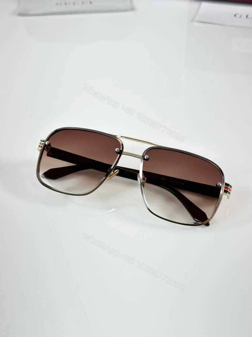 View 3 of First Copy Gucci 2005 Gold Brown Sunglasses