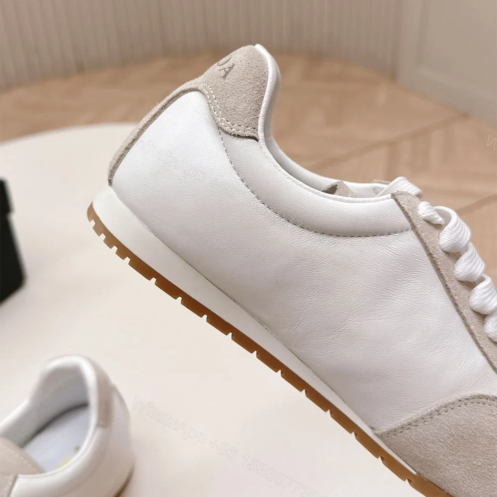 View 7 of PRADA Nappa leather and suede sneakers