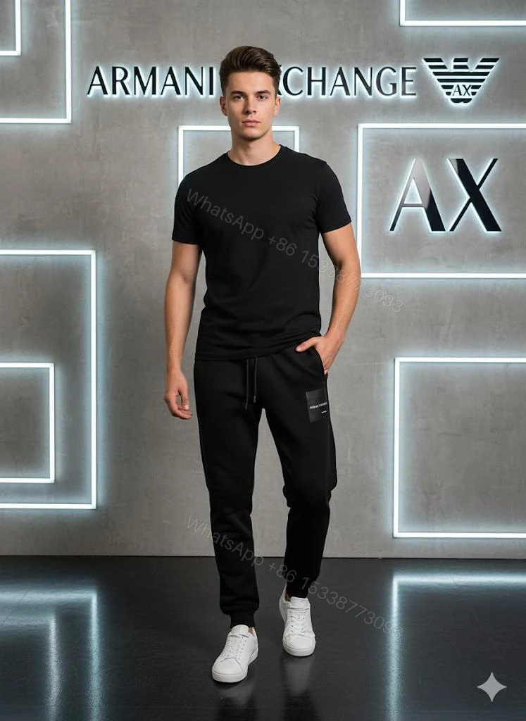 View 4 of First Copy Armani Exchange Premium Warm Trackpants for Men