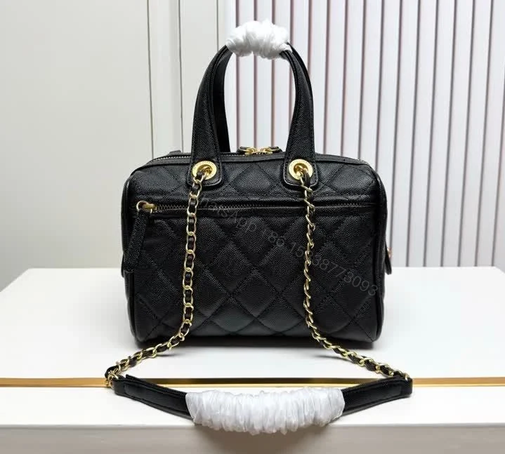 View 5 of Chanel 25A Small Bowling Black Bag AS5578