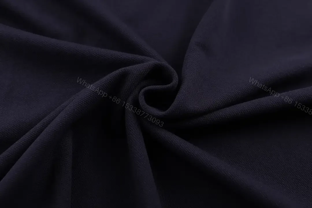 View 3 of Navy Cotton-Piqué Polo: Quiet Luxury Essential Polo