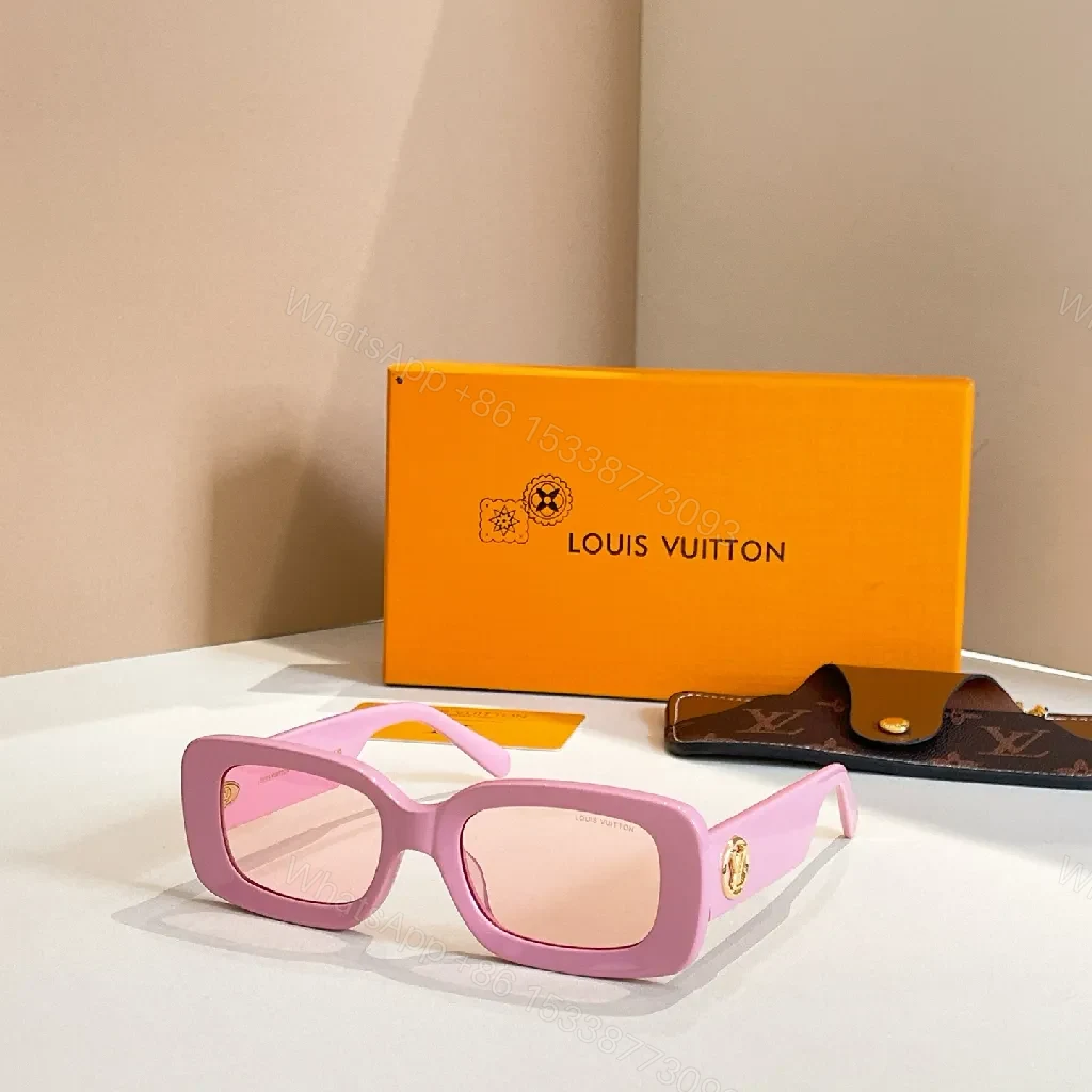 View 5 of Oversized Modern Frames Sunglasses with LV Accents, Bold Color