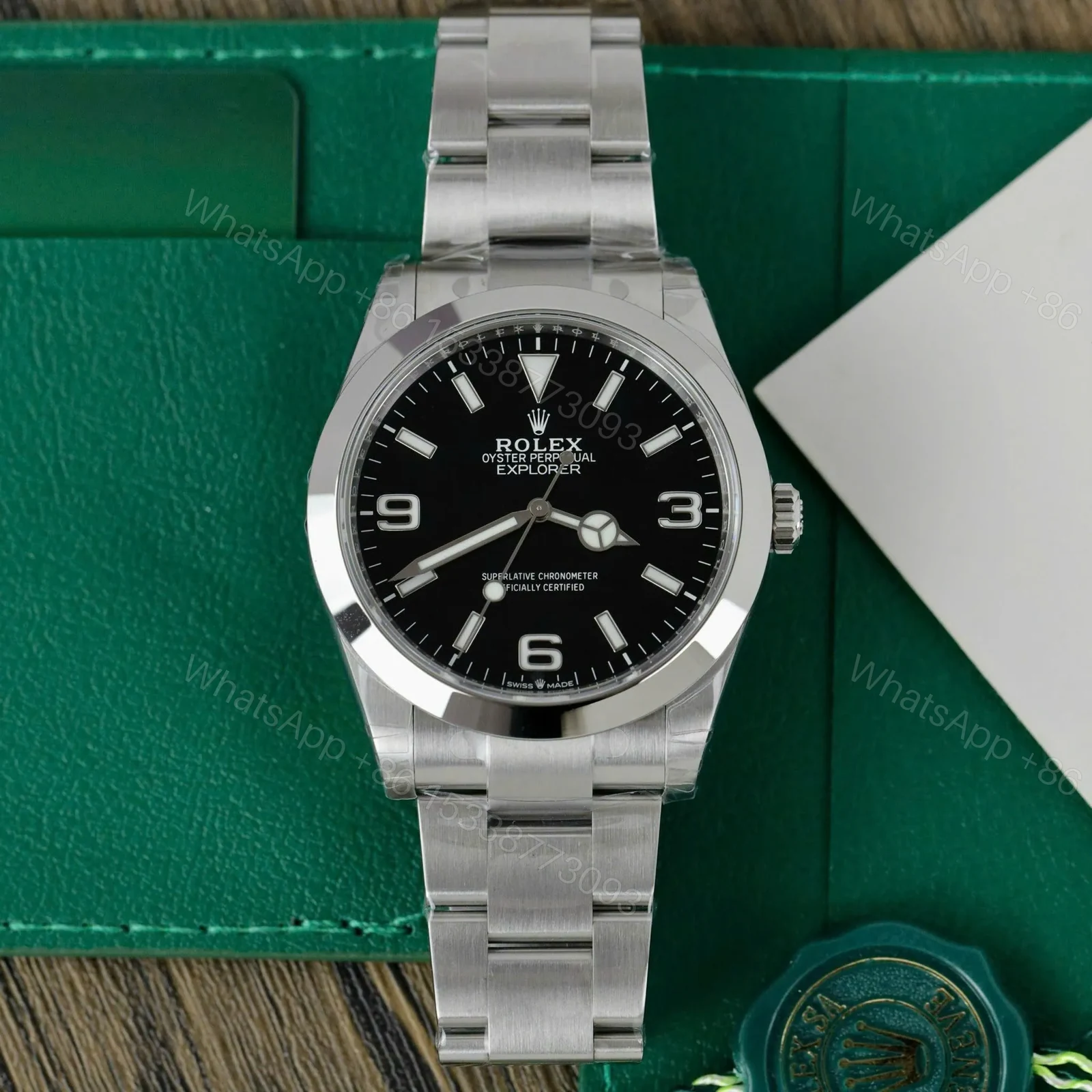 View 2 of Replica Rolex Explorer Black Dial 98087