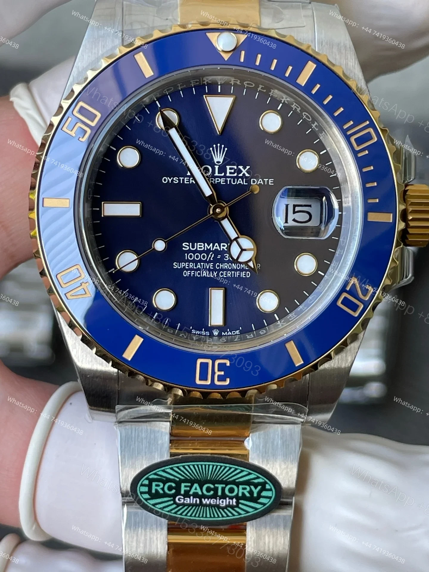 View 4 of Rolex Super Clone Watches 1:1 Bluesy Submariner 126613LB VS3235 Movement 41mm V2 Weighted