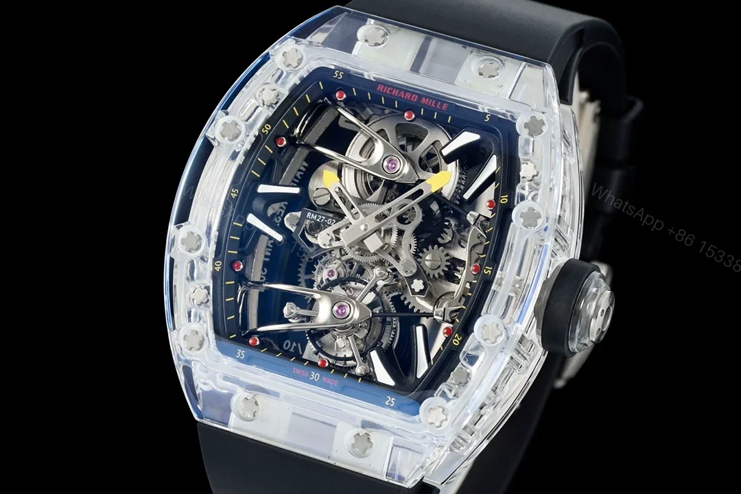 View 2 of Richard Mille RM56-02 Sapphire Crystal Tourbillon Watch Transparent Skeleton Cable Suspension Movement Premium Edition RM-RM56-02-SAP-TB-CBL