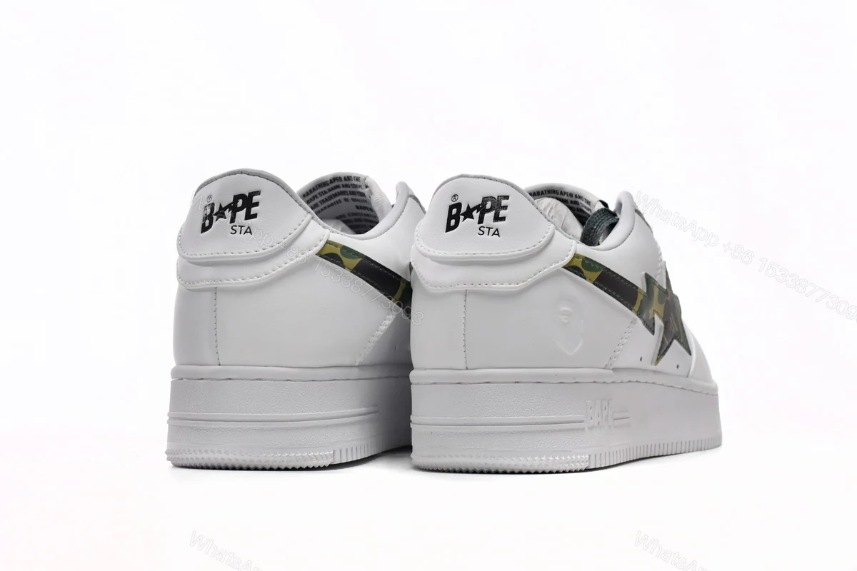 View 4 of Cheap Bape Sta Low White Green Camouflage 1H20-191-045(BapeSta)