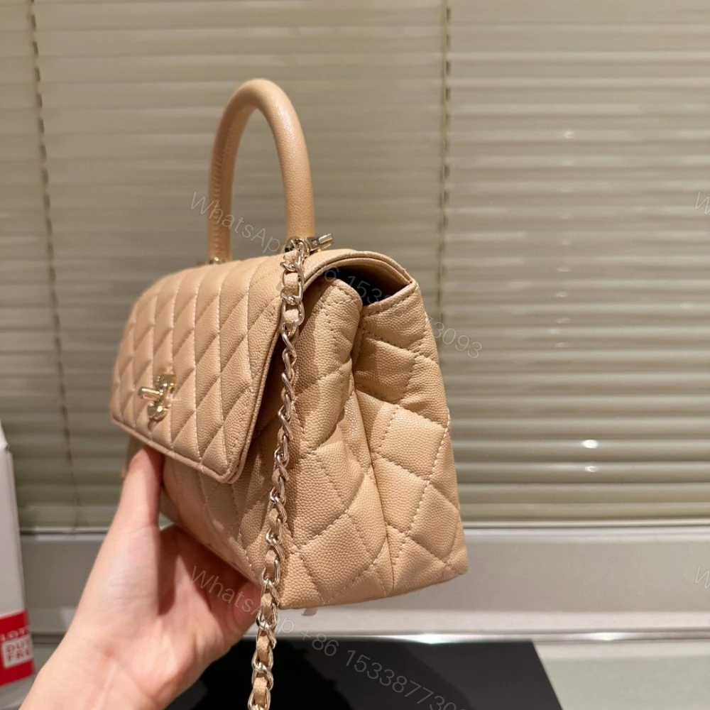 View 3 of Chanel Small Coco Handle Bag Dark Beige 23Cm
