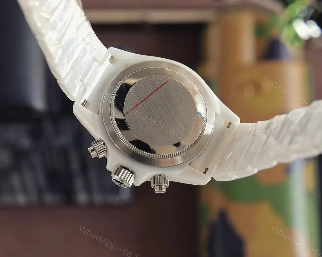 View 6 of Charming white ceramic daytona replica 40MM Young Lady Red Dial RG-DAYTONA-WHITE-CERAMIC-RED