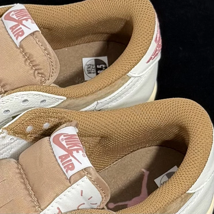 View 4 of Travis Scott x Air Jordan 1 Low OG Pink Oxford Replica