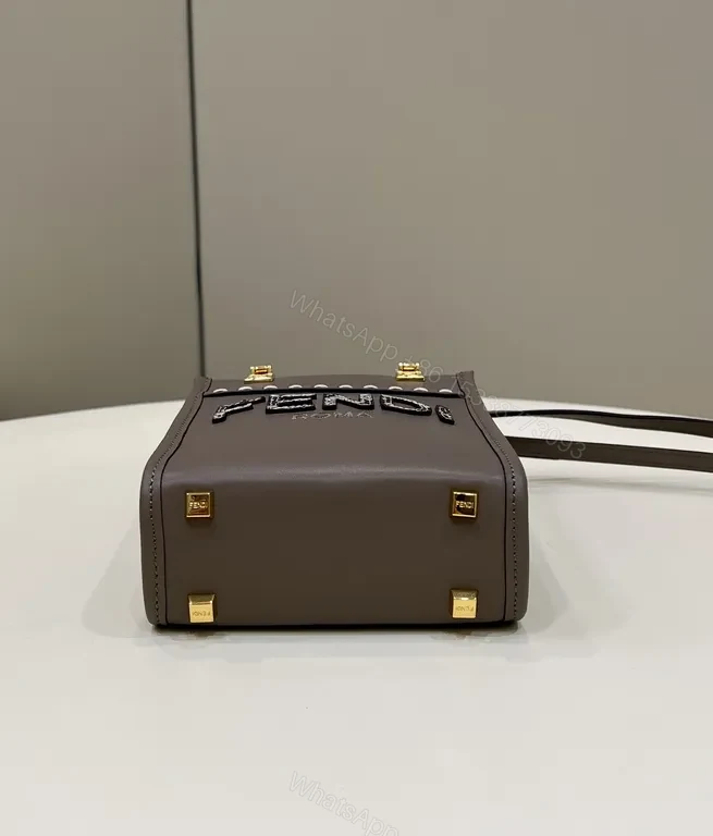 View 8 of Structured Mini Bag: Sculpted Logo, Tortho Handle, Gold Accents