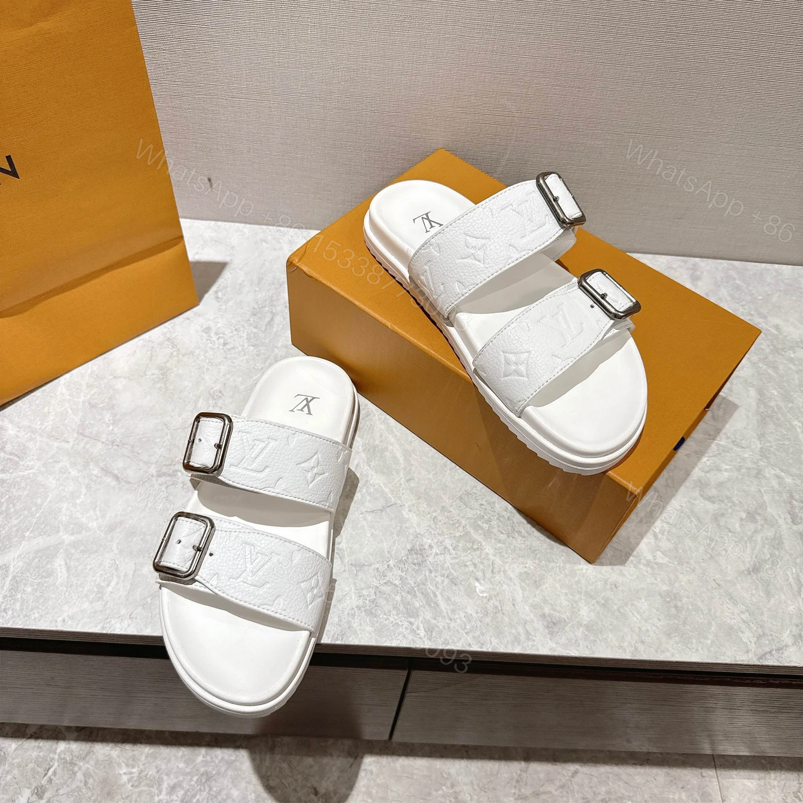 View 6 of Louis Vuitton LV Venice Mule White 1AHSIX