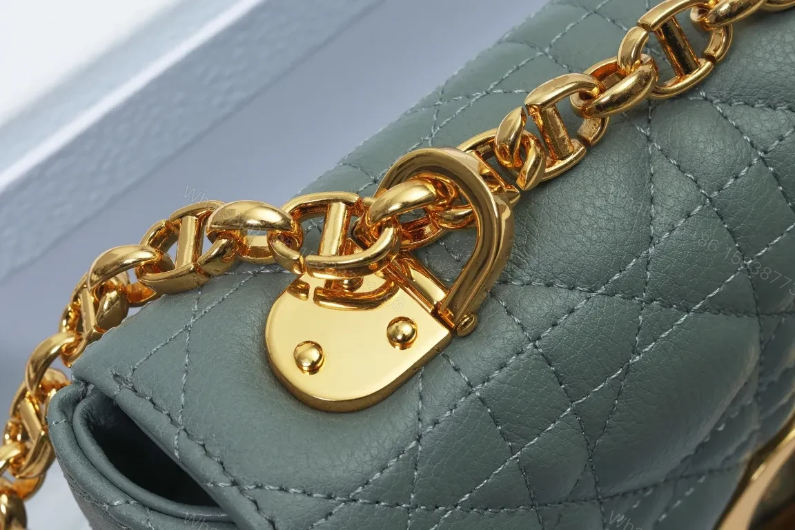 View 9 of Quilted Calfskin Crossbody with Gold Hardware Luxury