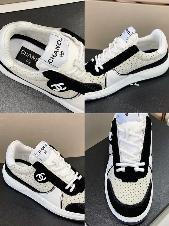View 7 of Chanel-Inspired Knit Sneaker with Signature Hardware