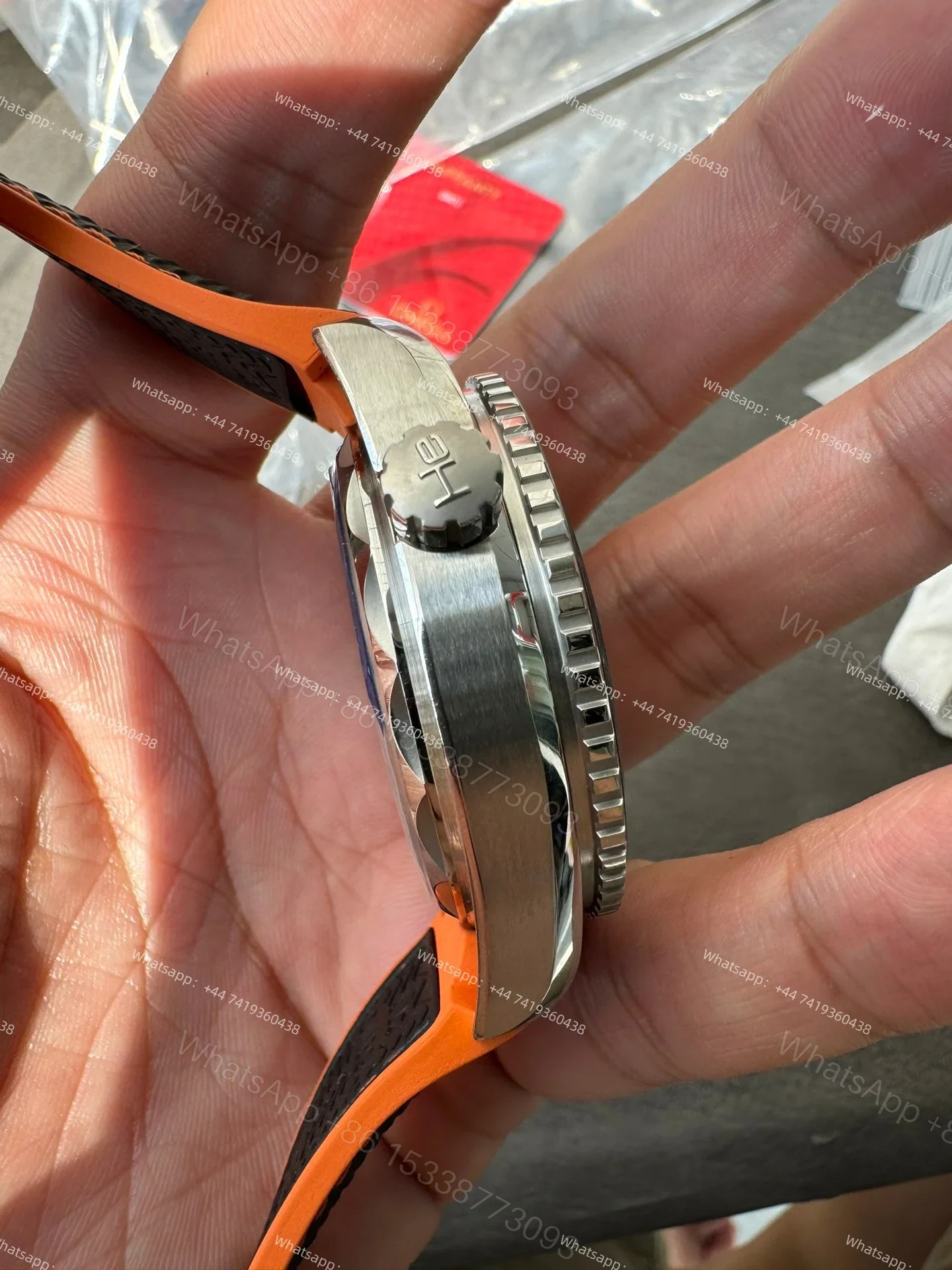 View 7 of Omega Super Clone Seamaster Planet Ocean 600M 215.30.44.21.01.002 43.5mm Black Ceramic Dial Rubber Strap