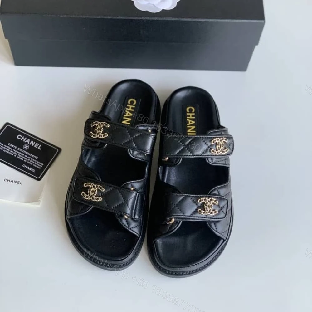 View 3 of CHANEL CC DIAMOND QUILT SANDAL BLACK G45507 B15805 94305