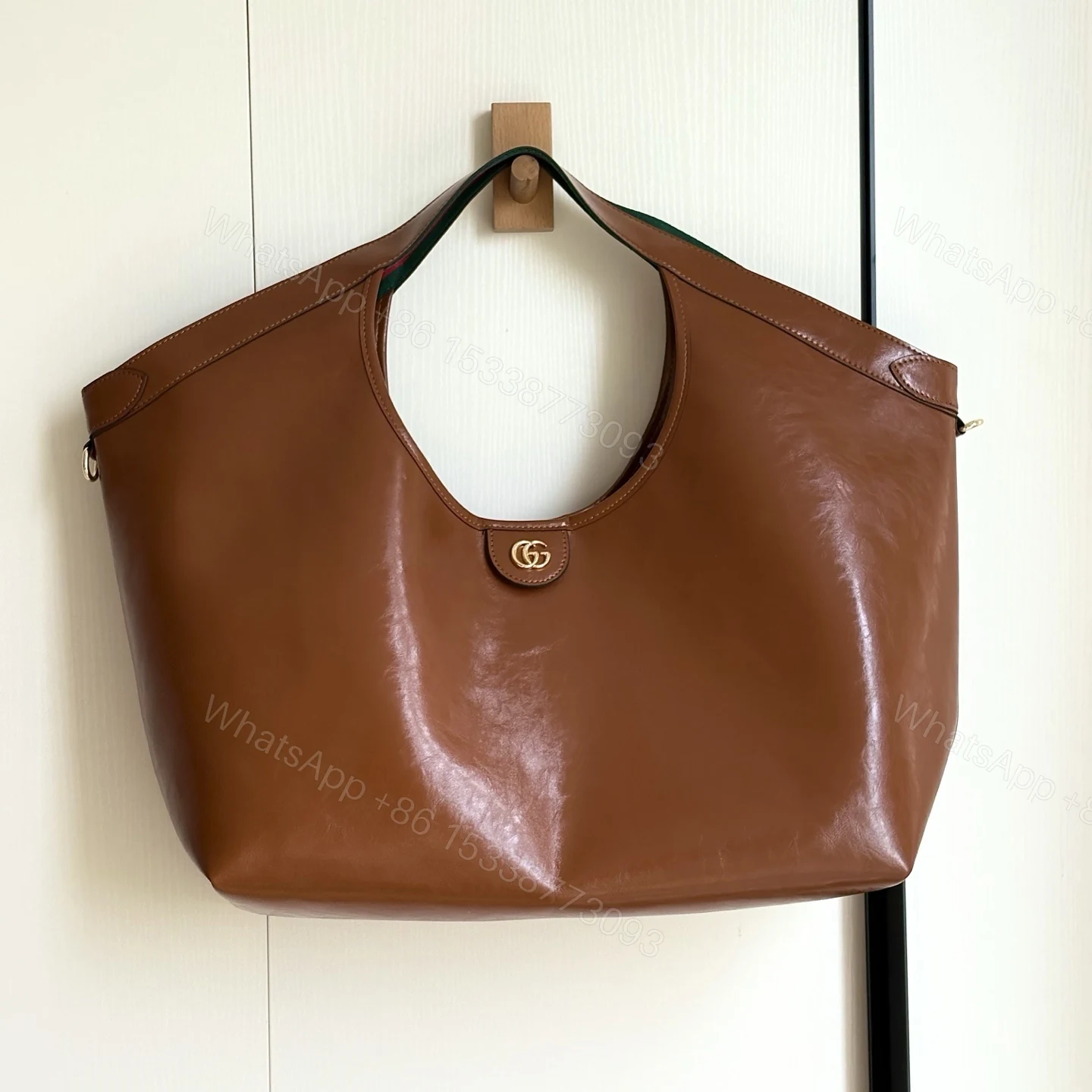 View 3 of Gucci Giglio Large Tote Bag Dark Brown 60Cm