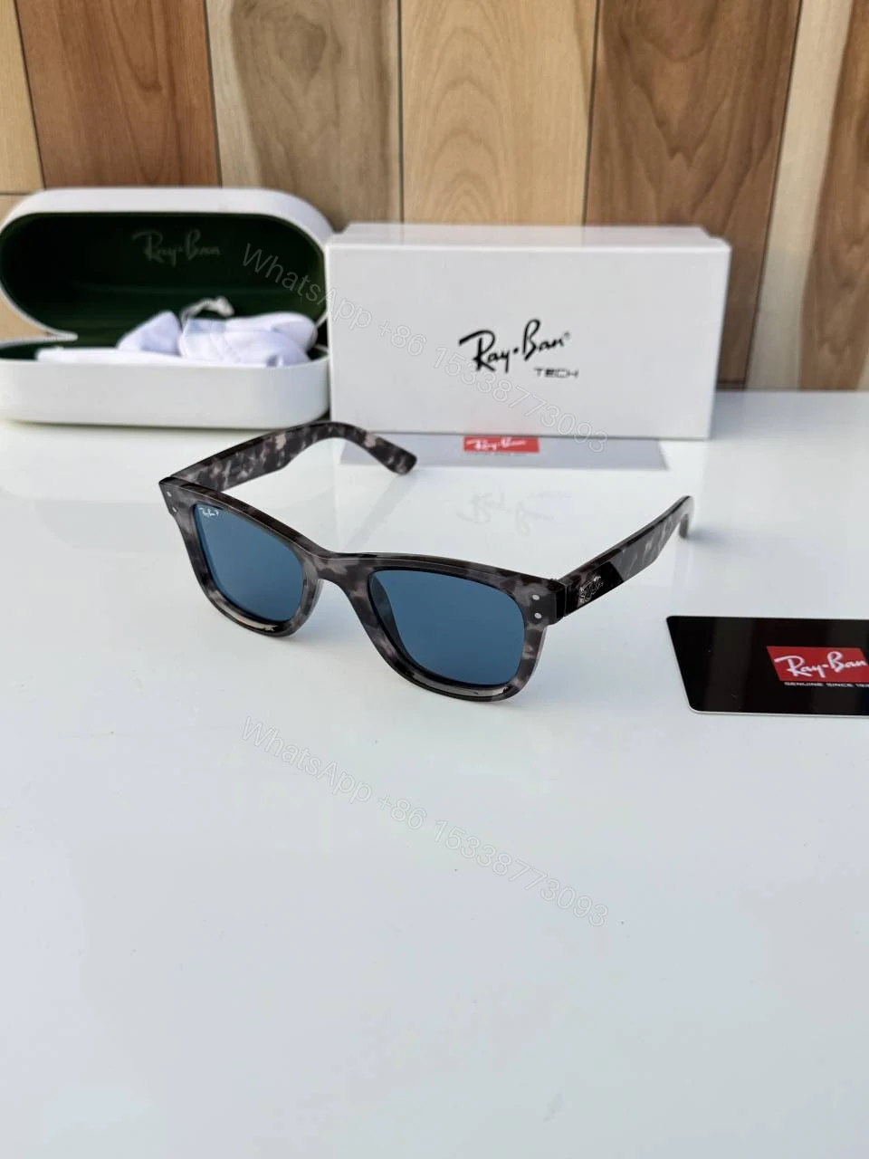 First Copy RayBan 0502 Tiger Blue Sunglasses — view 1
