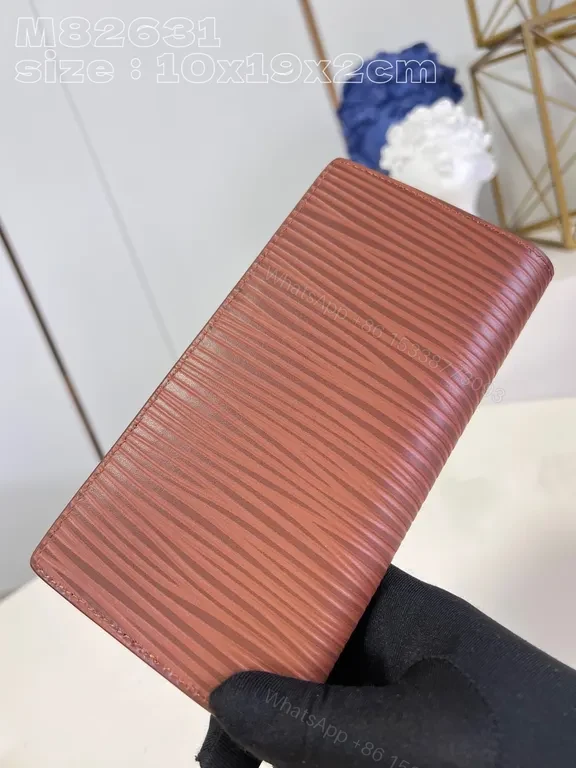 View 2 of Tactile Epi Wallet - Cognac Leather, Designer-Style Card Organizer