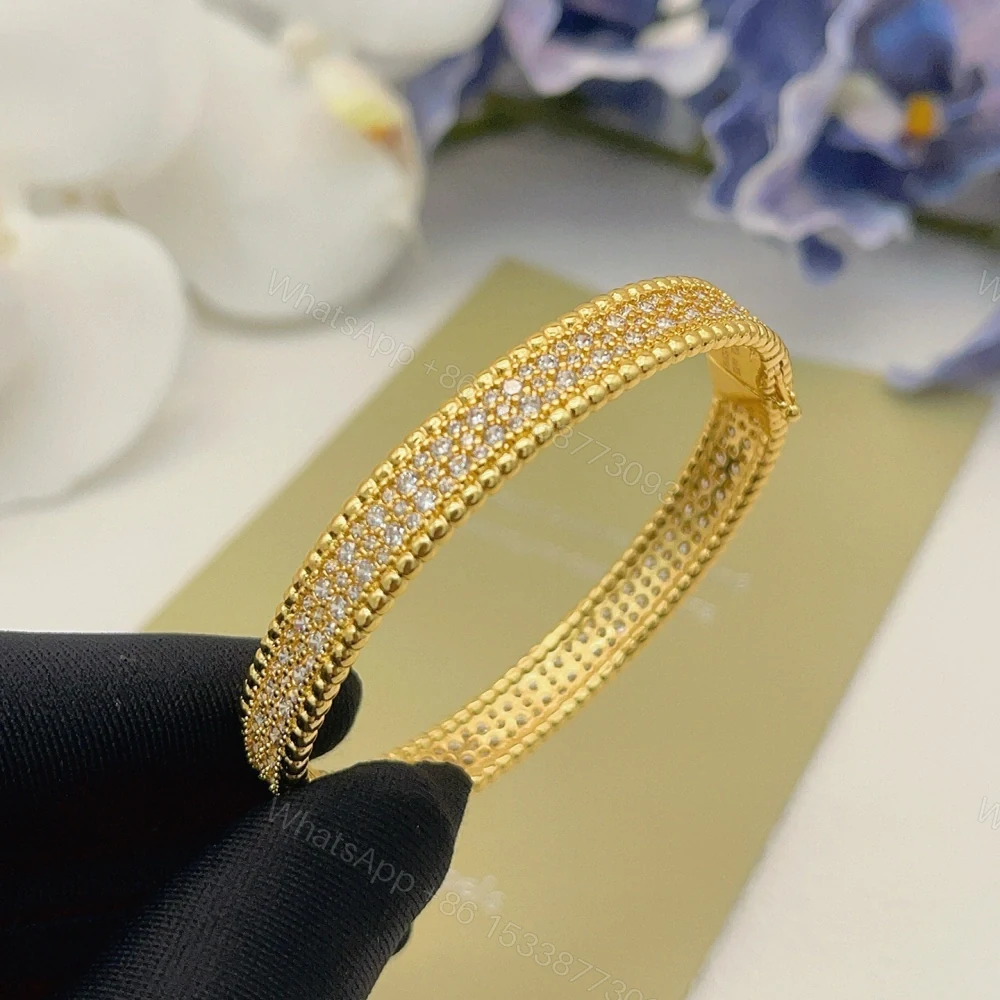 View 3 of 高仿首飾VanCleef&Arpels*RO3YC00密鑽黃金手鐲
