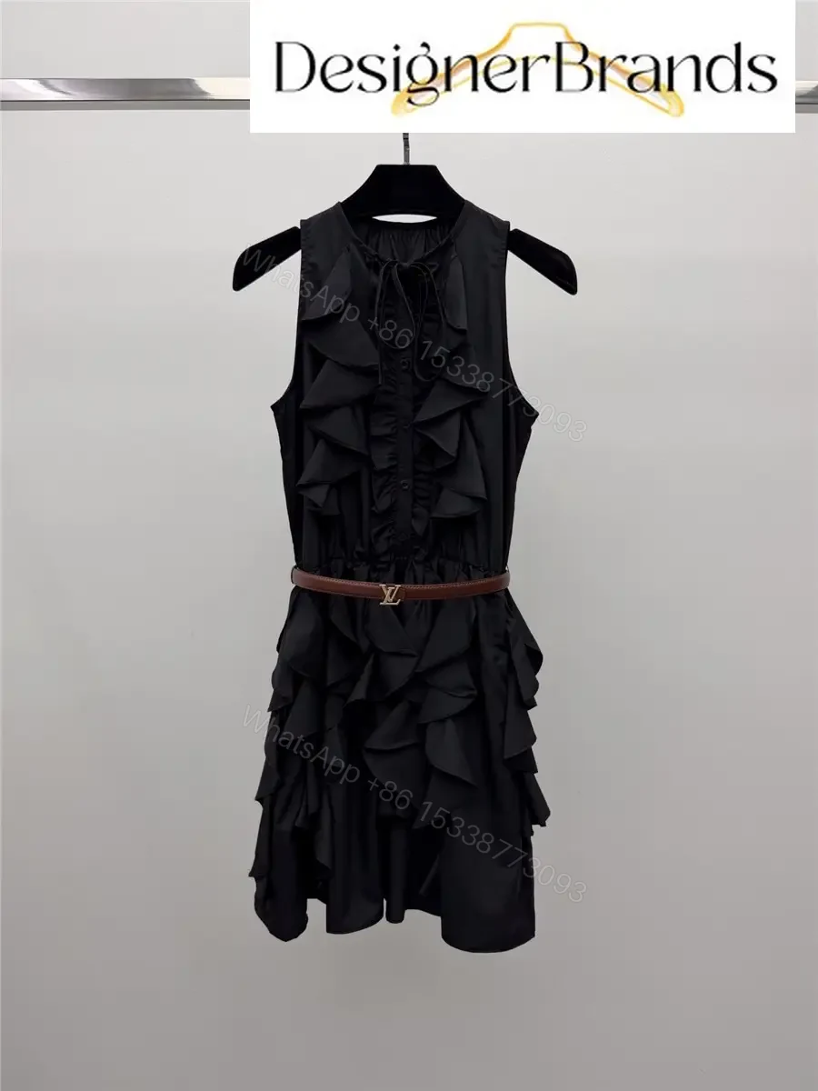 Louis Vuitton Black Ruffled Mini Dress — view 1