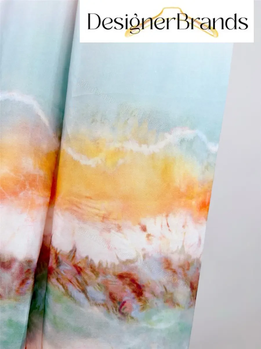 View 7 of Zimmermann Daylight Silk Tie-Dye Wide-Leg Pants
